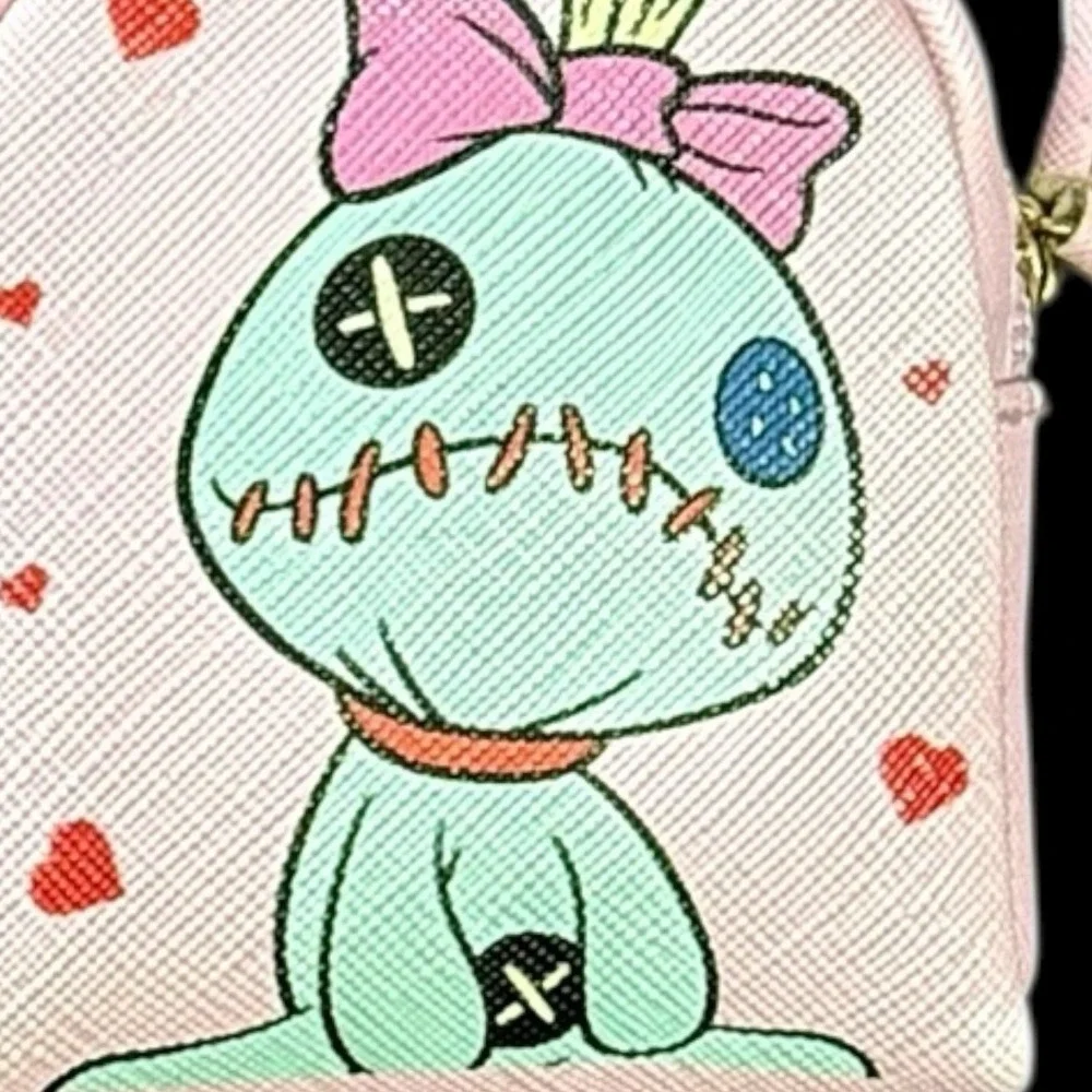 Disney‎ Lilo and Stitch Coin Purse Pink Key Chain Bag Clip 4